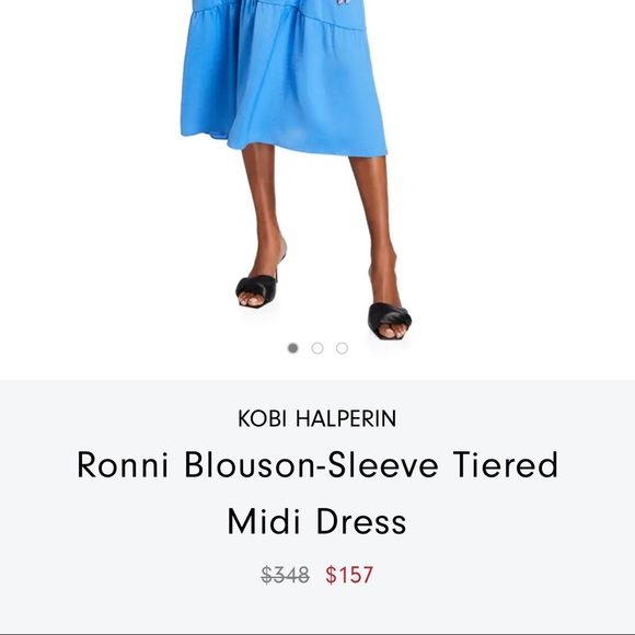 Kobi Halperin ronni blouse sleeve tiered dress. - Picture 2 of 3